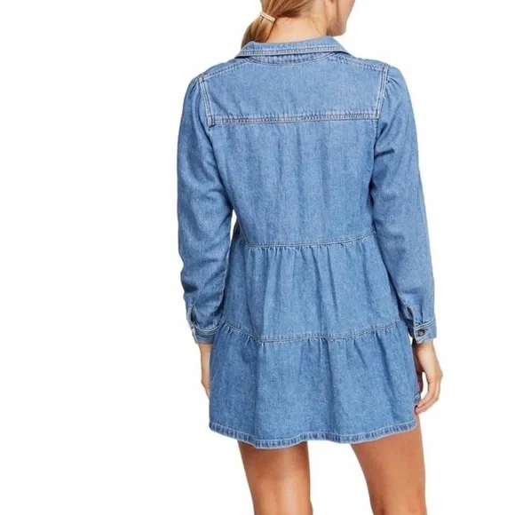 Free People Nicole Denim Shirt Dress - Picture 12 of 13